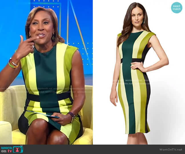 WornOnTV: Robin's green striped dress on Good Morning America