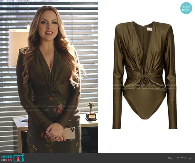 Stretch-Jersey bodysuit by Alexandre Vauthier worn by Fallon Carrington (Elizabeth Gillies) on Dynasty