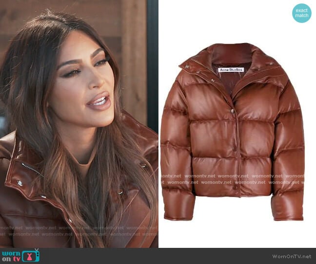 Down Jacket by Acne Studios worn by Kim Kardashian on Keeping Up with the Kardashians