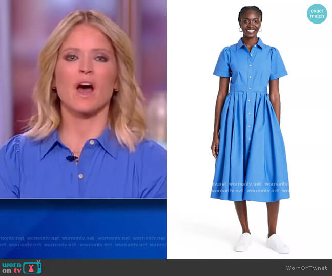 Short Sleeve Shirtdress by Alexis for Target worn by Sara Haines  on The View