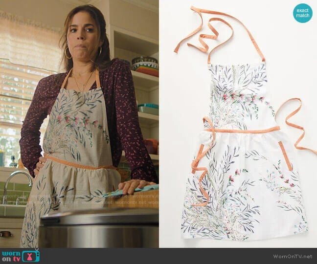 Anthropologie Printemps Apron worn by Isabel Salazar (Ana Ortiz) on Love Victor