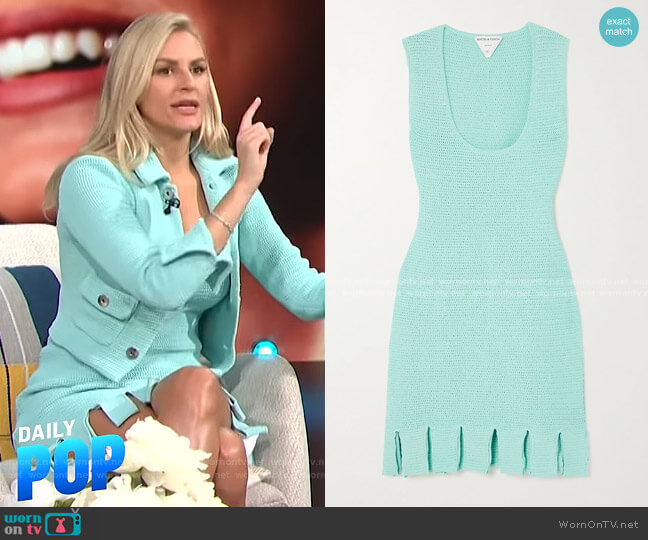 Crop Knit Jacket by Bottega Veneta worn by Morgan Stewart on E! News