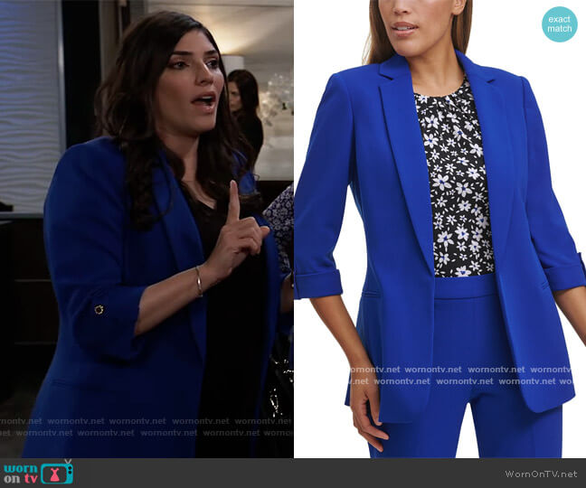 WornOnTV: Brook Lynn’s blue half sleeve blazer on General Hospital ...