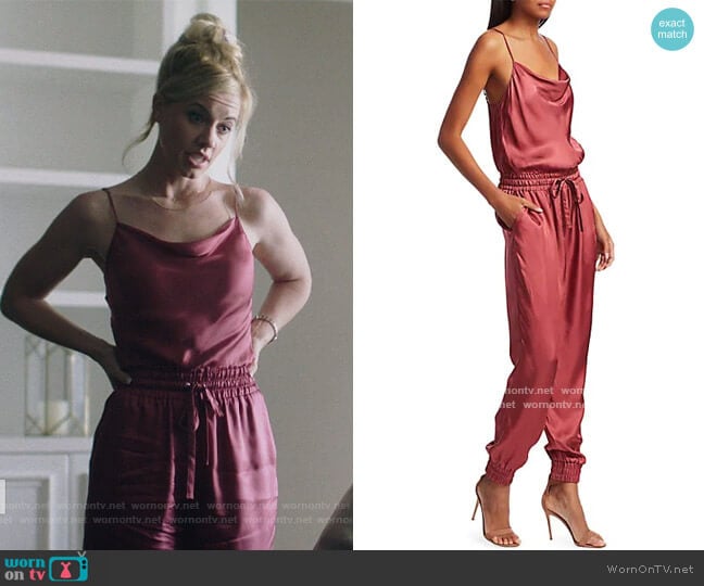 Finnley Jumpsuit by Cinq a Sept worn by Kelly Anne Van Awken (Molly Burnett) on Queen of the South