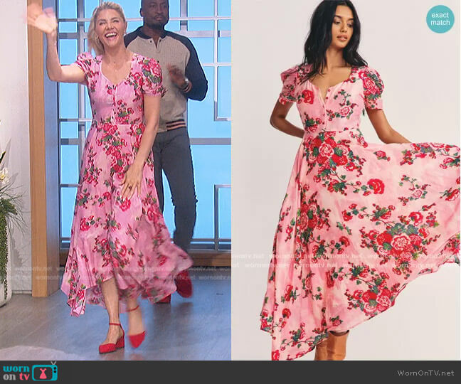 Coralie Maxi Dress by Love Shack Fancy worn by Amanda Kloots  on The Talk