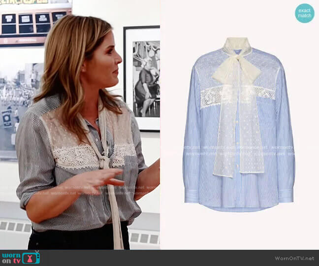 Cotton and Silk Shirt by RED Valentino worn by Jenna Bush Hager on Today