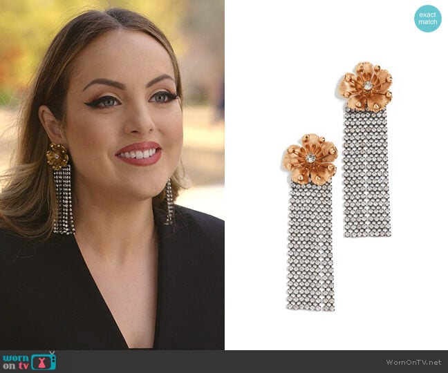 Juliette Earrings by Elizabeth Cole worn by Fallon Carrington (Elizabeth Gillies) on Dynasty