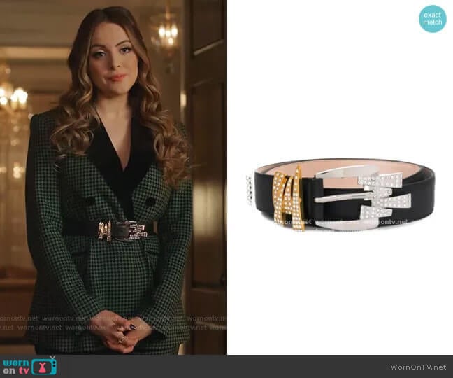 Embellished Belt by Versace worn by Fallon Carrington (Elizabeth Gillies) on Dynasty