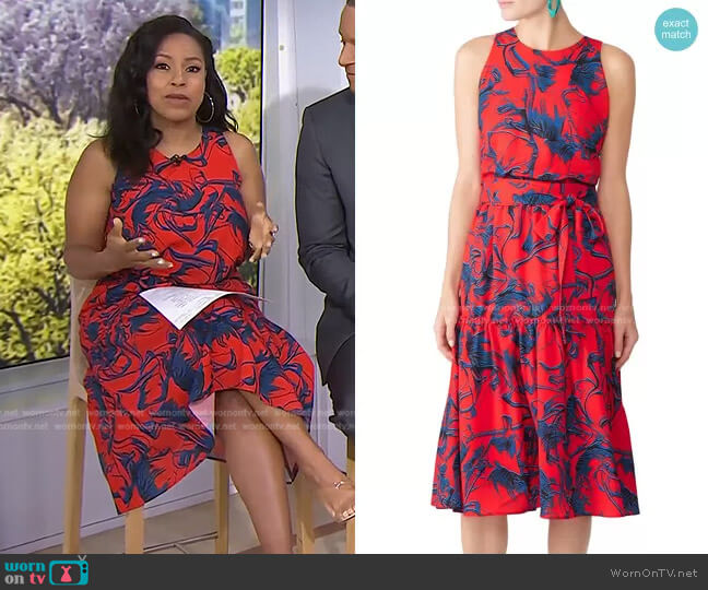 Floral Midi Dress by Slate & Willow worn by Sheinelle Jones on Today