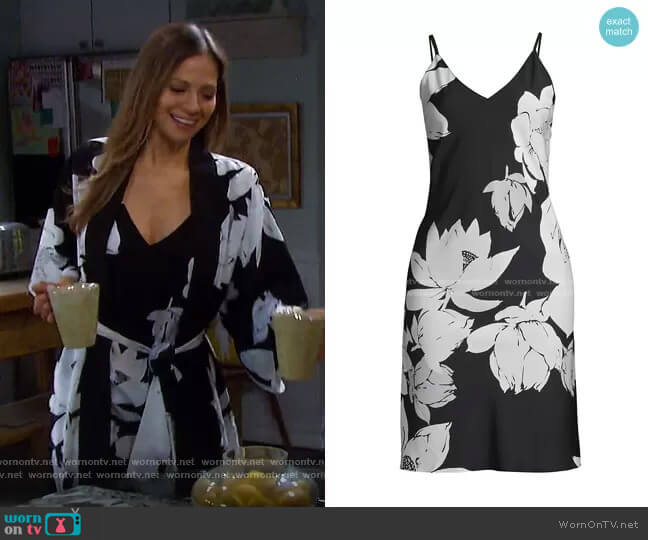 Floral Slip Dress by Natori worn by Ava Vitali (Tamara Braun ) on Days of our Lives