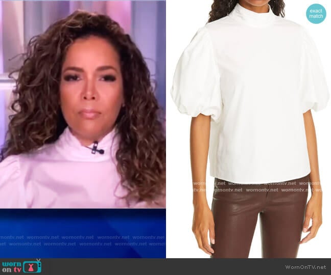 Margot Puff Sleeve Top by Frame worn by Sunny Hostin on The View