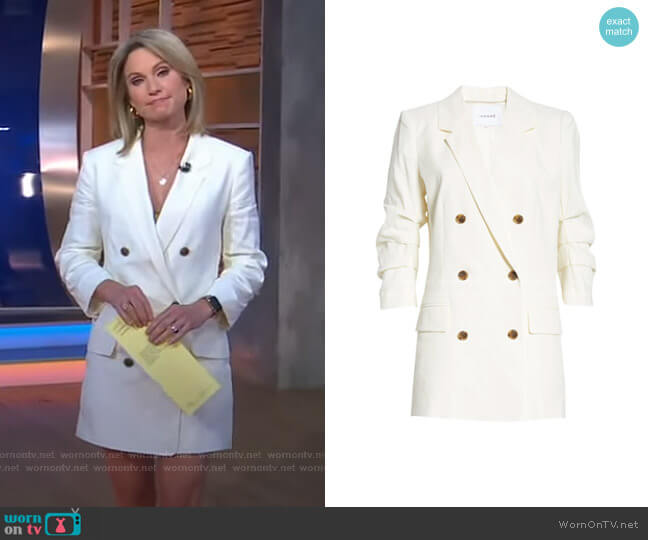 WornOnTV: Aay’s white blazer dress on Good Morning America | Amy Robach ...