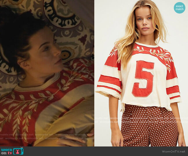 High Five T-Shirt by Free People worn by Jane Sloan (Katie Stevens) on The Bold Type