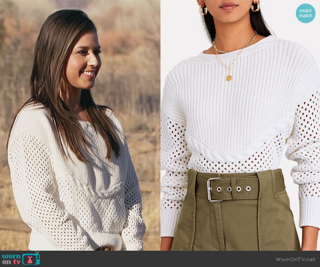 WornOnTV: Katie's white eyelet sweater on The Bachelorette | Katie