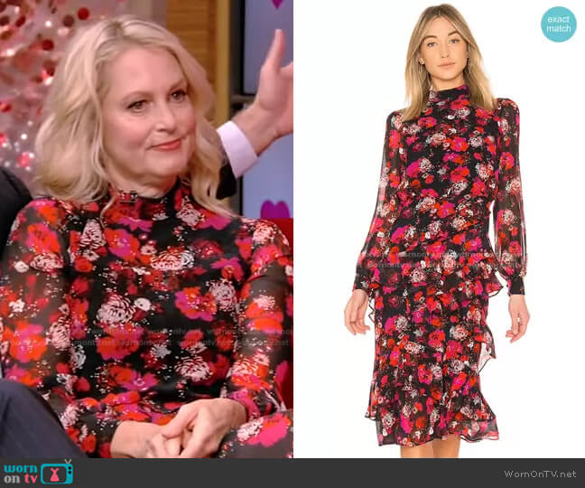 Isa Dress by Saloni worn by Ali Wentworth on Live with Kelly and Ryan