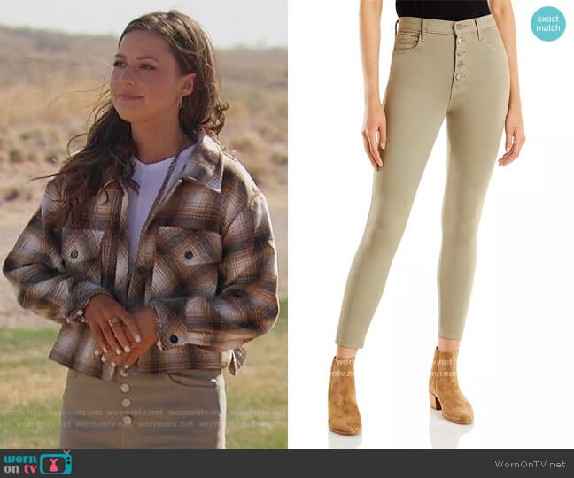 Lillie High Rise Cropped Skinny Jeans by J Brand worn by Katie Thurston on The Bachelorette