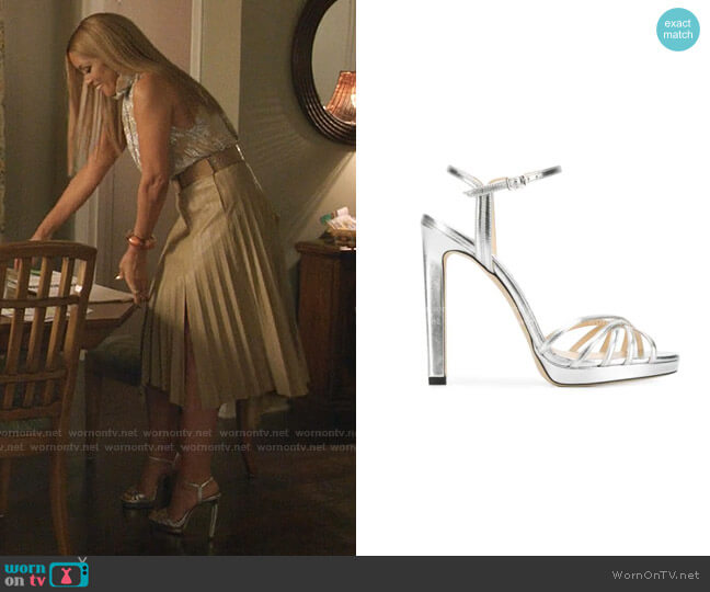 Lilah Sandals by Jimmy Choo worn by Dominique Deveraux (Michael Michele) on Dynasty