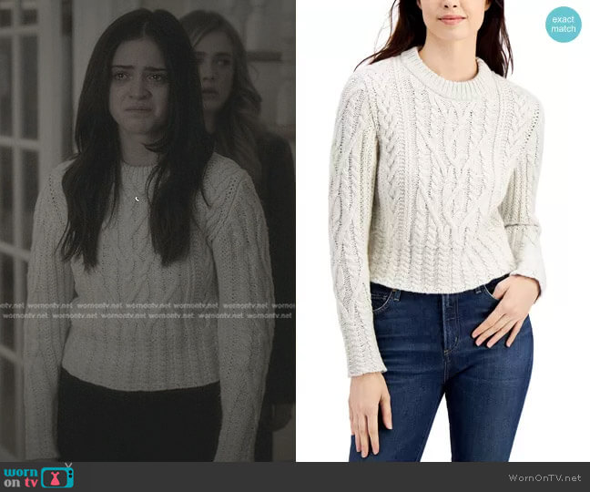 Joetta Cable-Knit Sweater by French Connection worn by Olive Stone (Luna Blaise) on Manifest