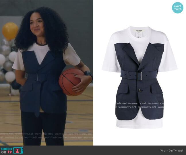 Layered Utility Belted T-shirt by Junya Watanabe worn by Kat Edison (Aisha Dee) on The Bold Type