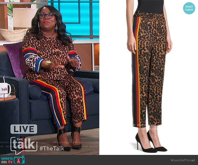 Aria Printed Pants by Kobi Halperin worn by Sheryl Underwood on The Talk