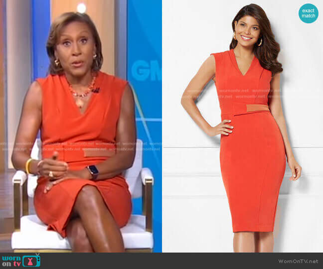 Leandra Dress - Eva Mendes Collection by New York & Company worn by Robin Roberts on Good Morning America