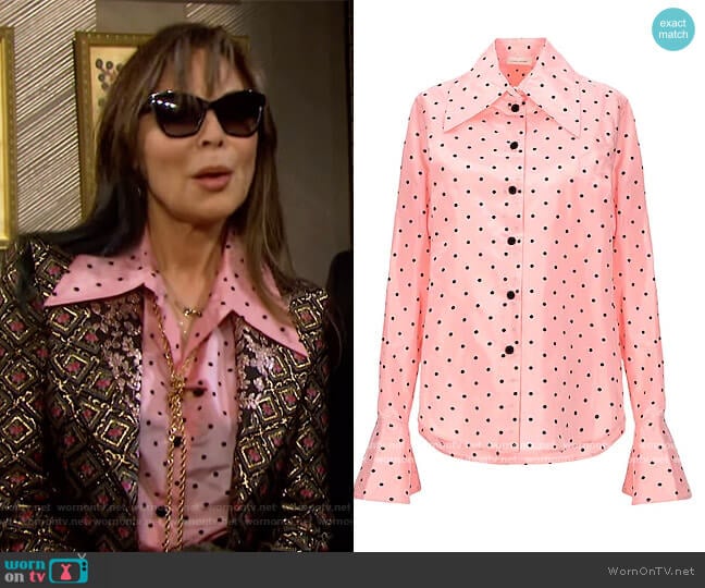 Patterned Shirt by Marc Jacobs worn by Kate Roberts (Lauren Koslow) on Days of our Lives