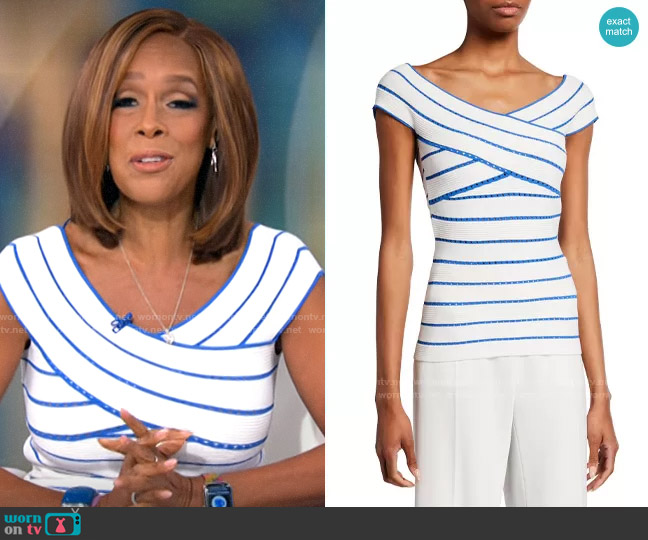 WornOnTV: Gayle King’s blue and white striped top on CBS This Morning ...