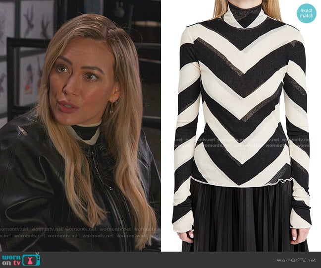 Harri Turtleneck by Nanushka worn by Kelsey Peters (Hilary Duff) on Younger