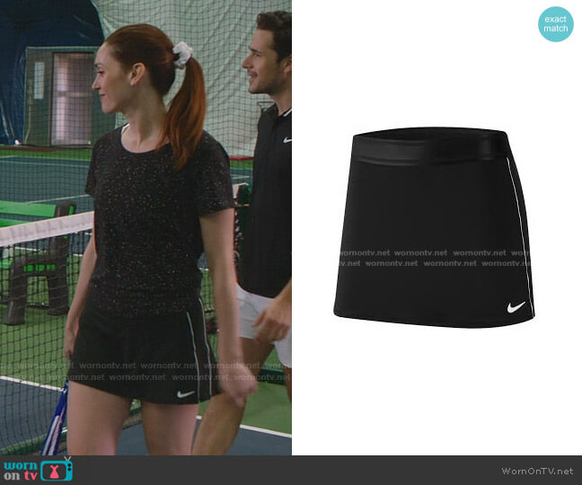 Abigail’s black mini skirt on Good Witch