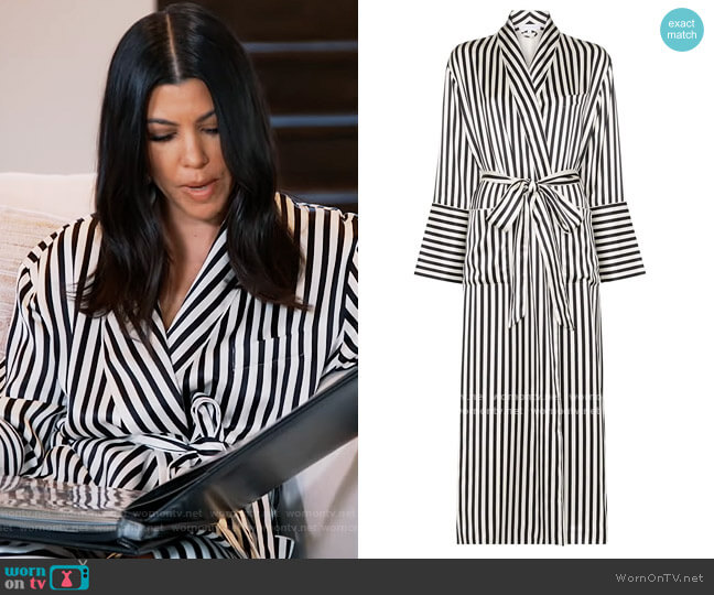 Kourtney’s stripe robe on KUWTK