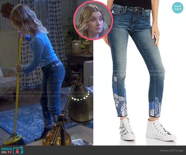 Patchwork Skinny Jeans by Aqua worn by Claire Brady (Isabel Durant ) on Days of our Lives