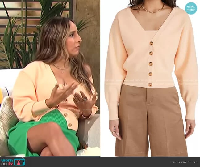 Peters II Cardigan by A.L.C. worn by Lilliana Vazquez on E! News