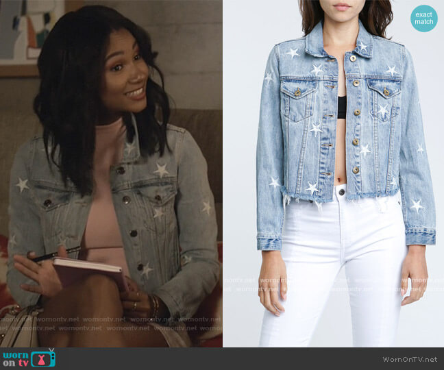 WornOnTV: Layla’s star embroidered denim jacket on All American | Greta ...