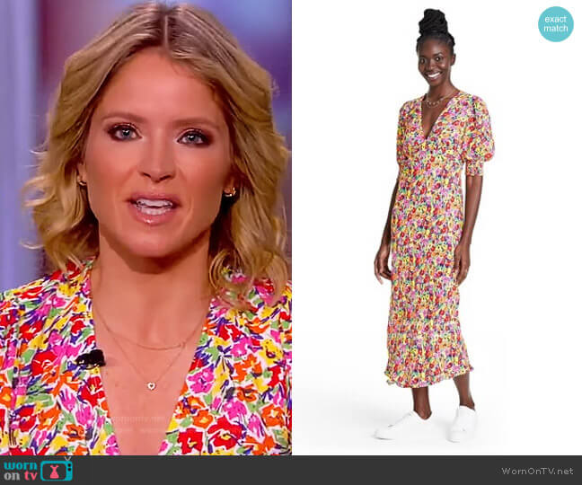 Floral Puff Sleeve Dress by Rixo worn by Sara Haines on The View