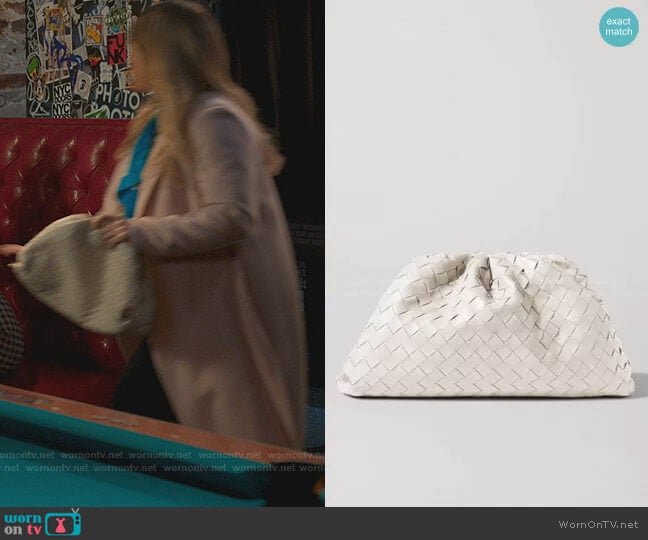 The Pouch Leather Clutch by Bottega Veneta worn by Liza Miller (Sutton Foster) on Younger