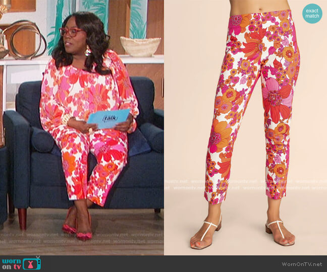 Lahaina Pant by Trina Turk worn by Sheryl Underwood on The Talk