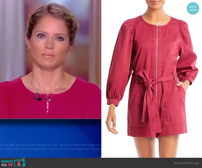 Rossano Belted Romper by Vanessa Bruno worn by Sara Haines on The View