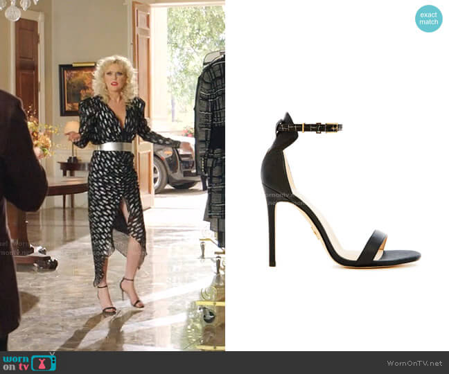 Venus Sandals by Veerah worn by Alexis Carrington (Elaine Hendrix) on Dynasty