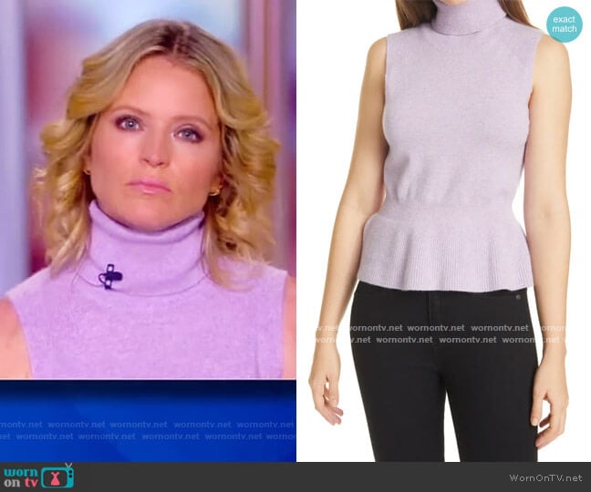 WornOnTV: Sara's yellow turtleneck top and high-waisted pants on The Chase, Sara Haines