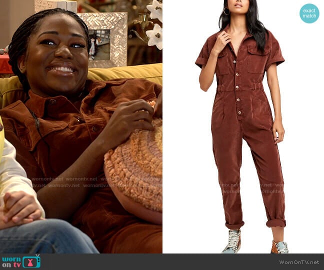 Free People Marci Coveralls worn by Harper (Laci Mosley) on iCarly