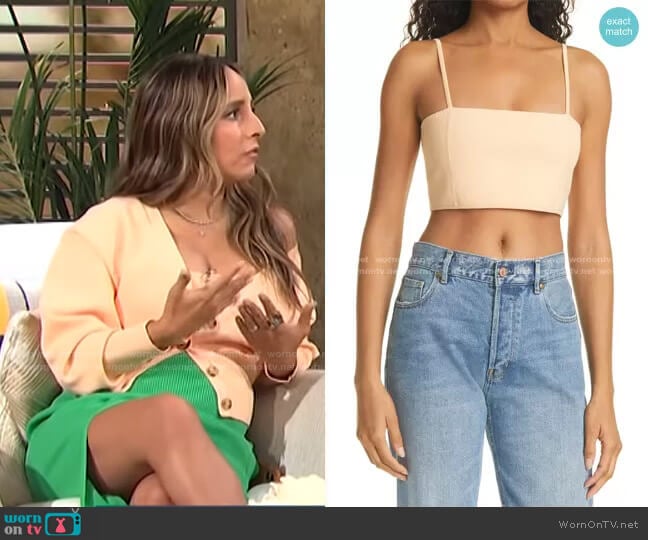 Winnie Crop Knit Camisole by A.L.C. worn by Lilliana Vazquez on E! News