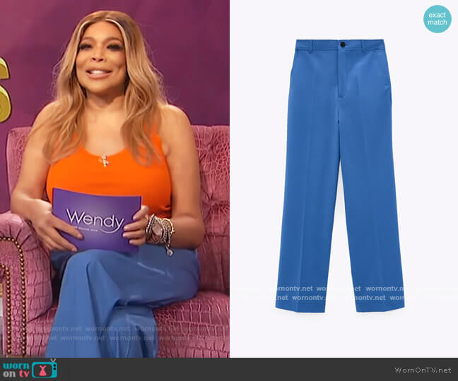 Wide Leg Pants by Zara worn by Wendy Williams on The Wendy Williams Show