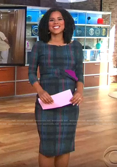 Adriana Diaz’s plaid dress on CBS This Morning