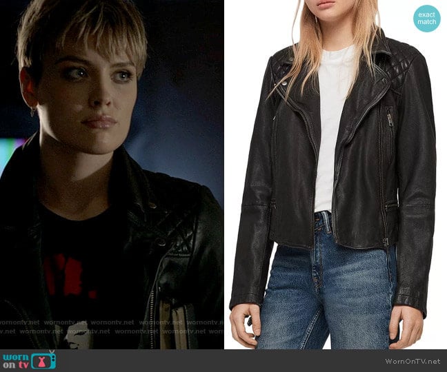 All Saints Cargo Leather Biker Jacket worn by Kate Kane (Wallis Day) on Batwoman