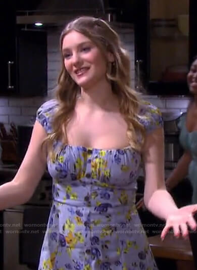 Allie's purple floral dress on Days of our Lives