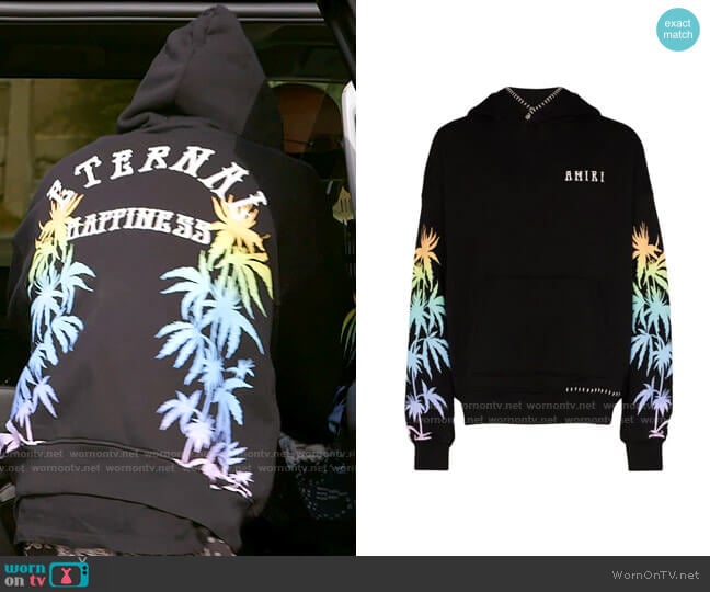 Amiri Eternal Happiness Hoodie worn by Brody Jenner (Brody Jenner) on The Hills New Beginnings