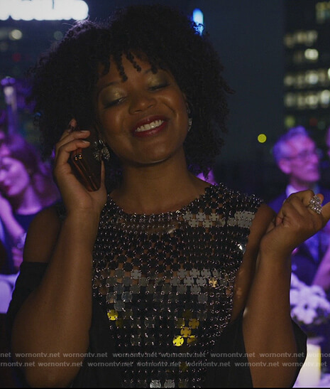 Bianca's sequin chainmail dress on The Good Fight