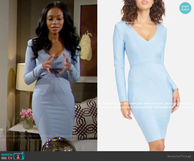 WornOnTV: Amanda’s light blue v-neck dress on The Young and the ...