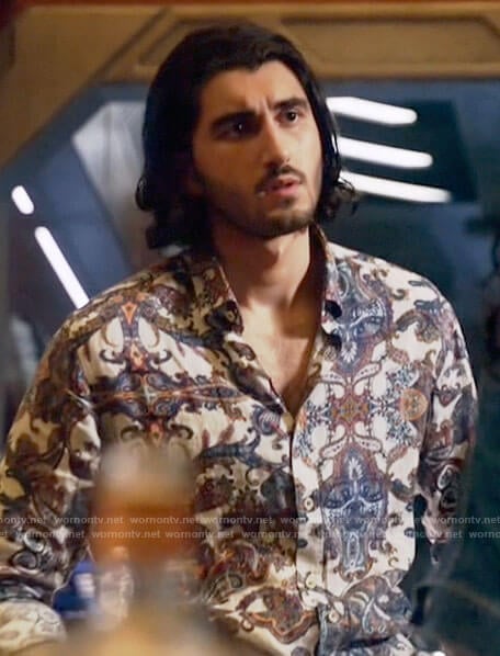 Behrad’s paisley shirt on Legends of Tomorrow