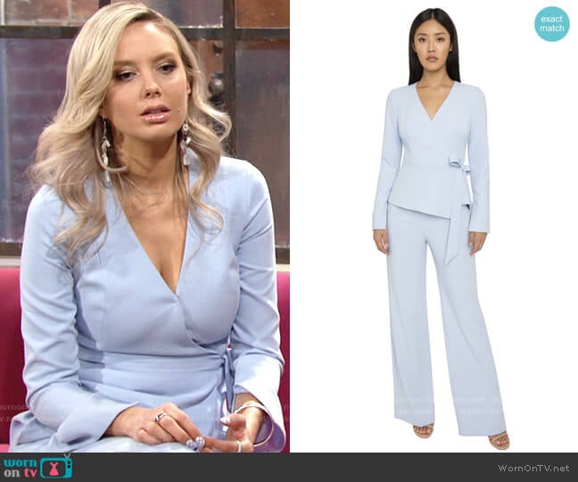 Black Halo Maliblue Apollo Jumpsuit worn by Abby Newman (Melissa Ordway) on The Young and the Restless